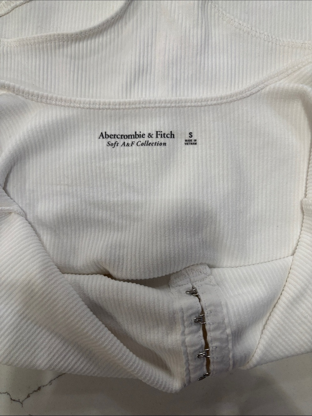White Ribbed One-Piece Bodysuit - Picture 3 of 3
